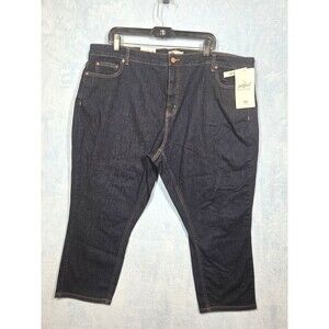 NEW WOMENS Dickies Skinny Perfect Shape Capri PLUS size 24 Summer Jort Denim